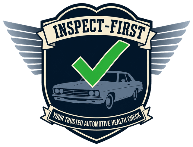 Inspect First — heraldic crest